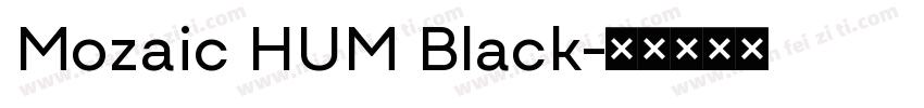 Mozaic HUM Black字体转换